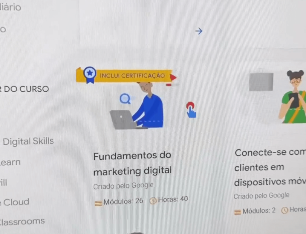 Um curso sobre Marketing Digital do Google