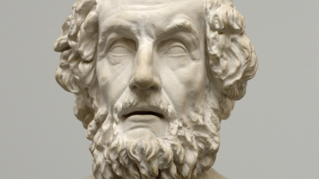 Por mais que sua identidade, ou até mesmo existência, seja questionada por historiadores, Homero é considerado o maior autor do Ocidente  (Wikimedia Commons/Reprodução)